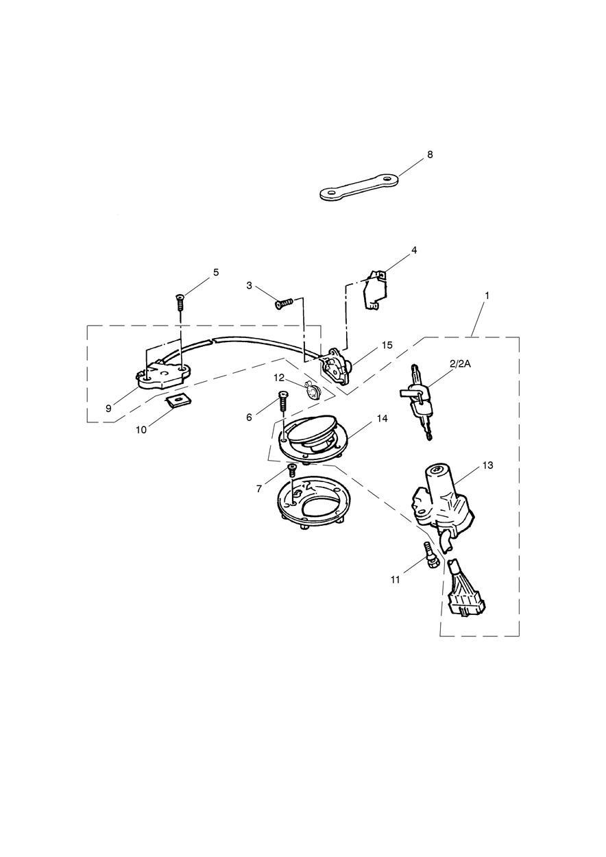 Ignition Switch/Seat Lock exploded diagram