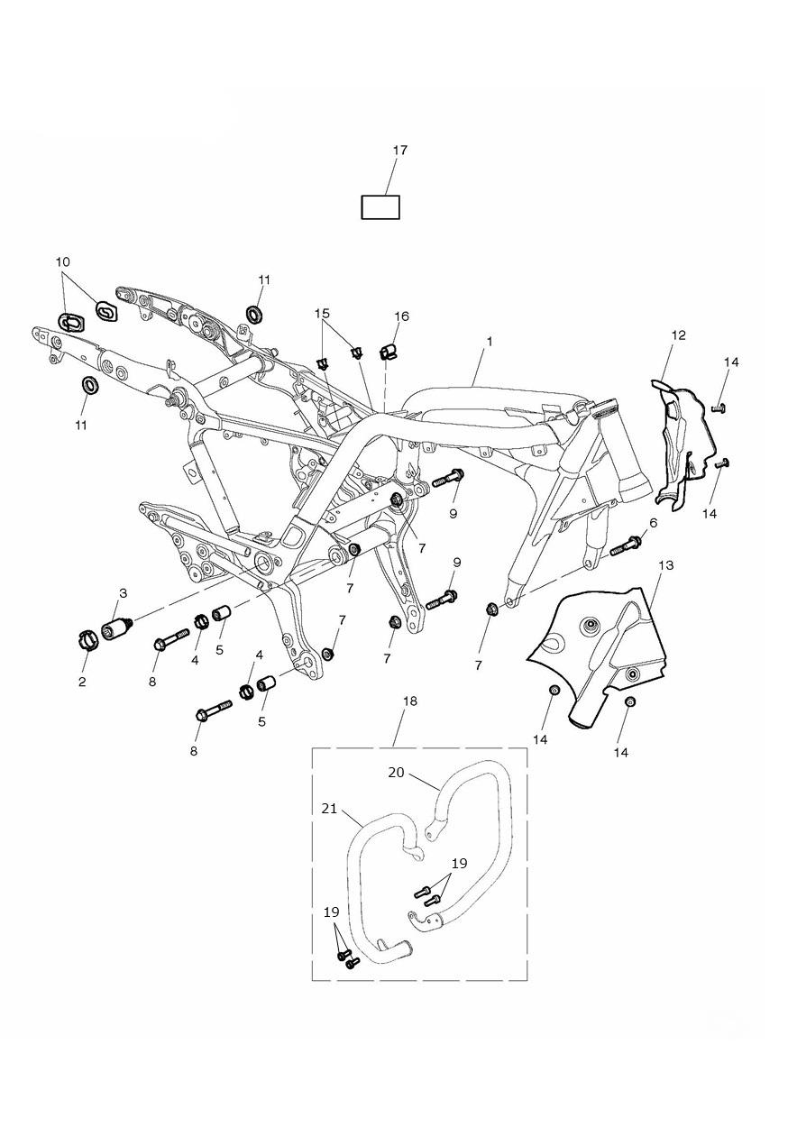 Main Frame & Fittings exploded diagram