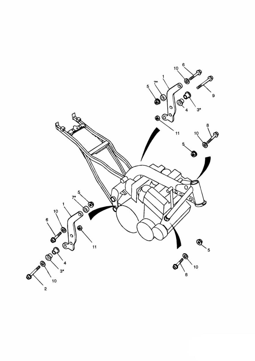 Linkage Carrier/Engine Mounting Bolts exploded diagram