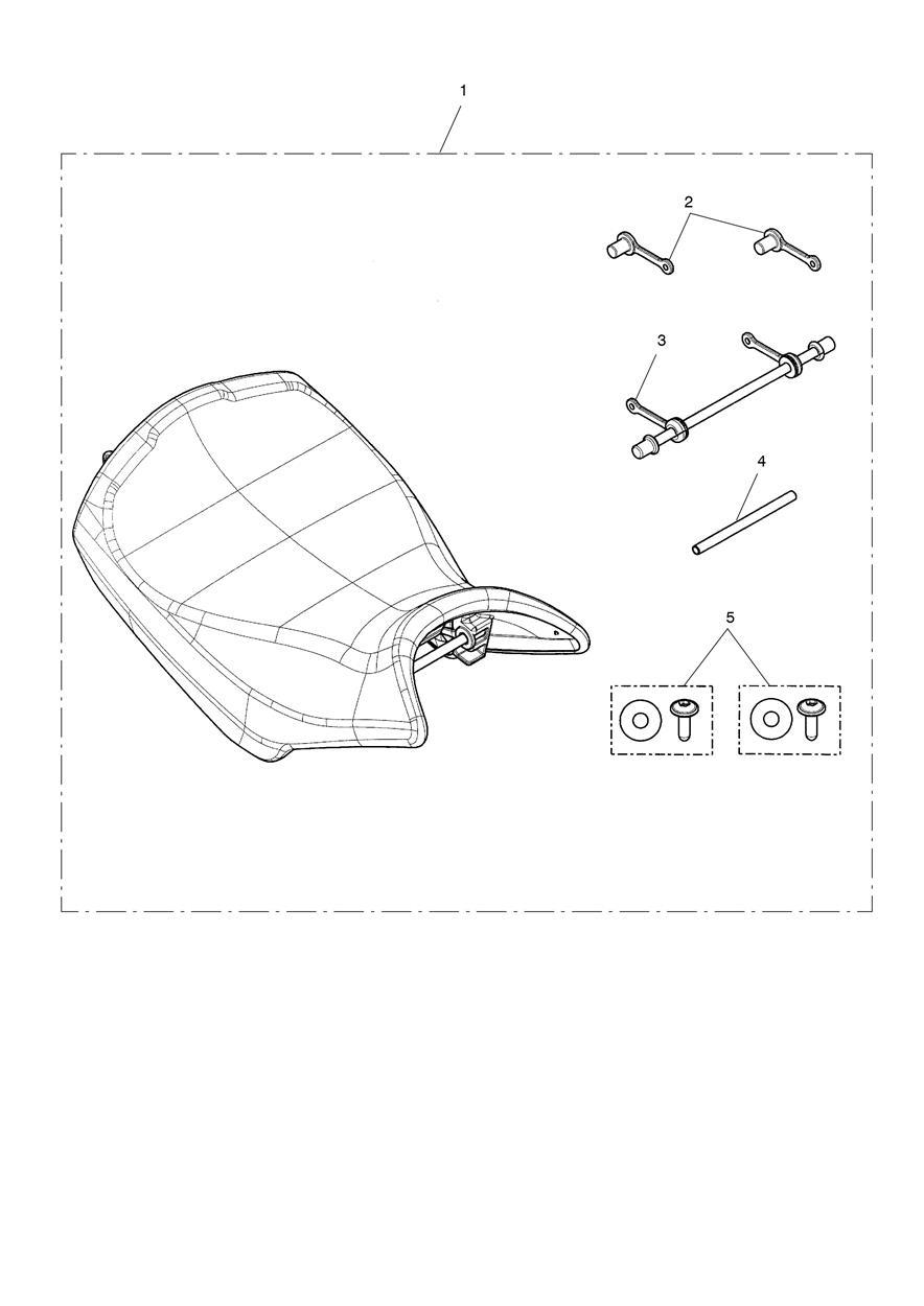 Rider Seat Assy, Low exploded diagram