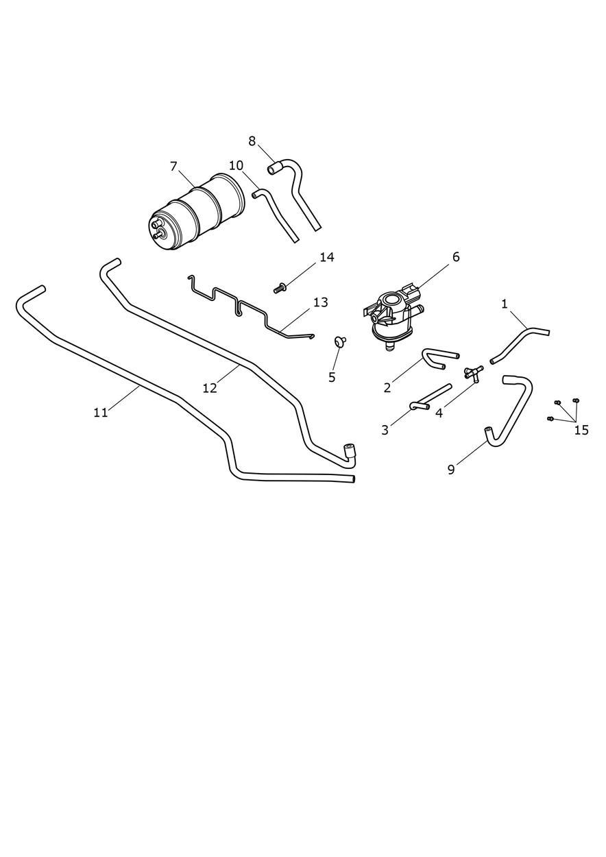 Evaporative Loss Control System exploded diagram