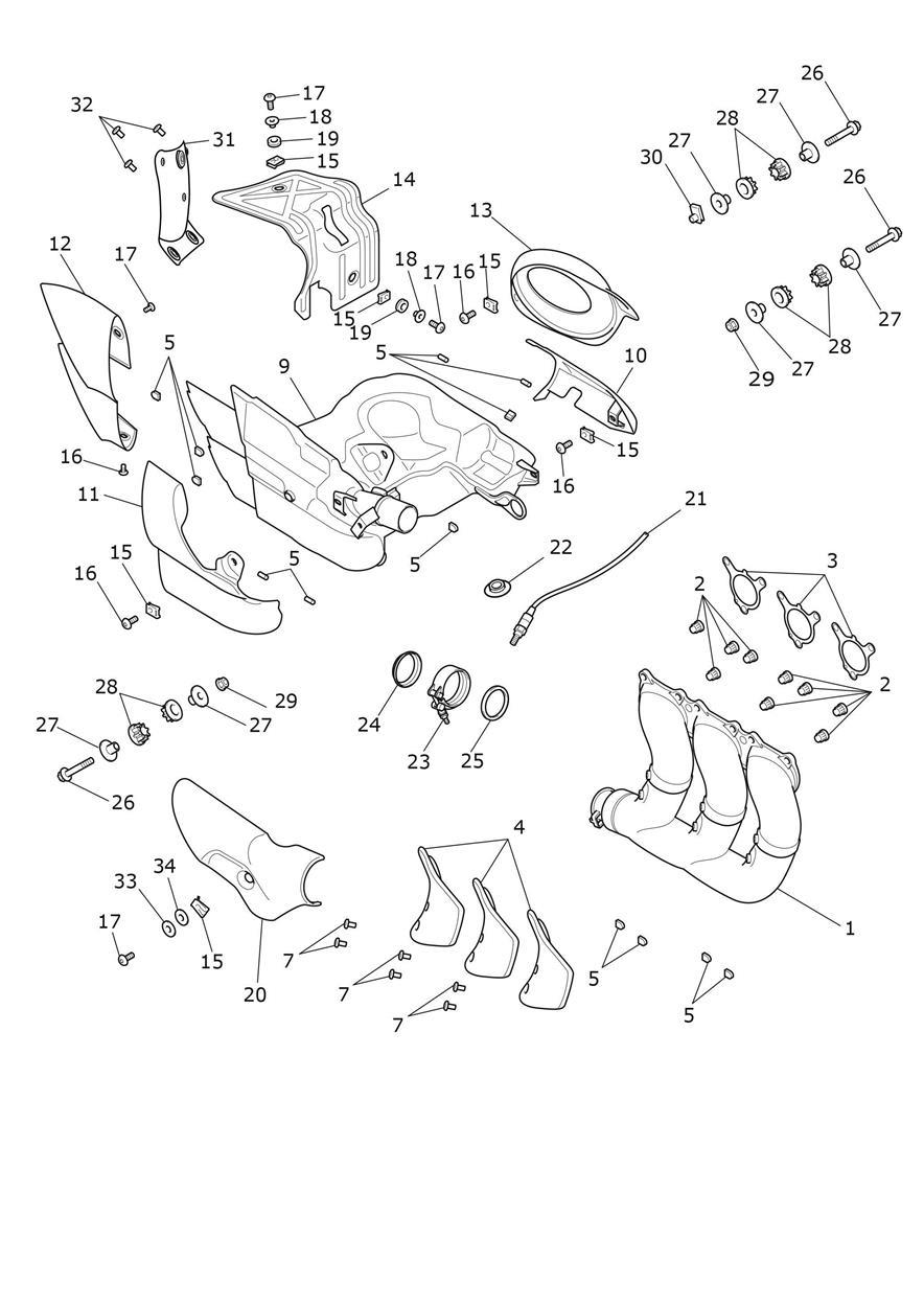 Exhaust System exploded diagram