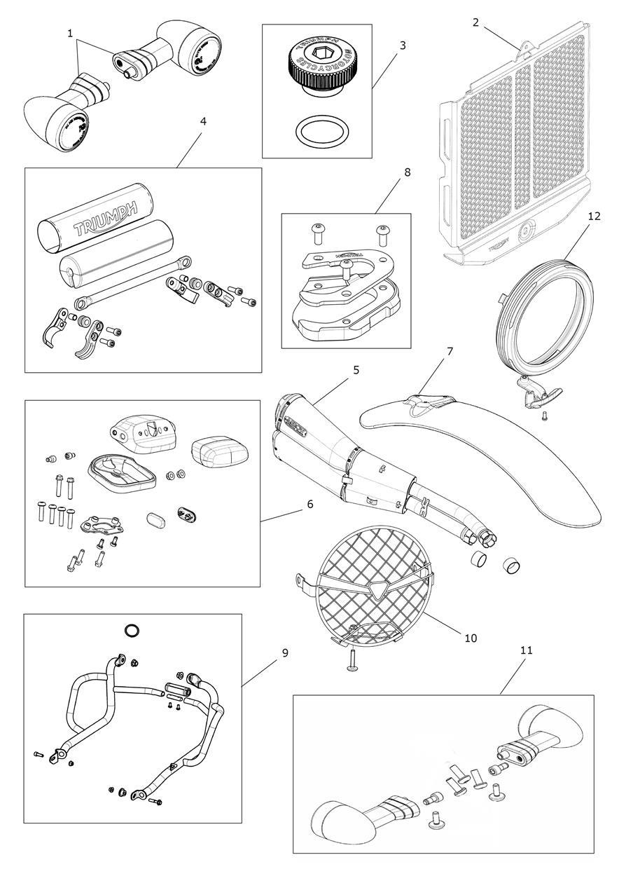 Scrambler 1200 Extreme exploded diagram