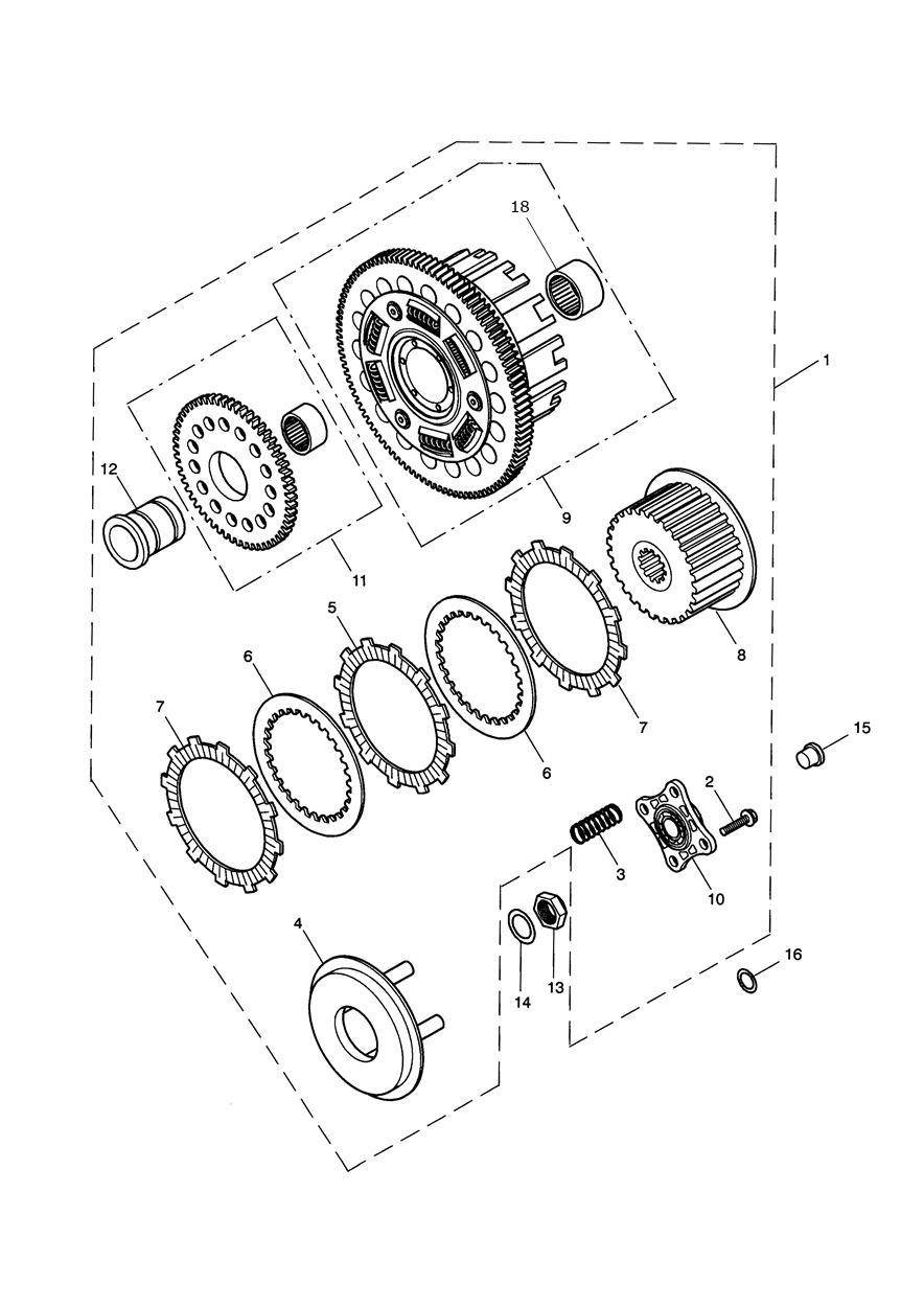 Clutch exploded diagram