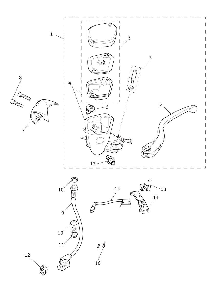 Clutch Controls exploded diagram