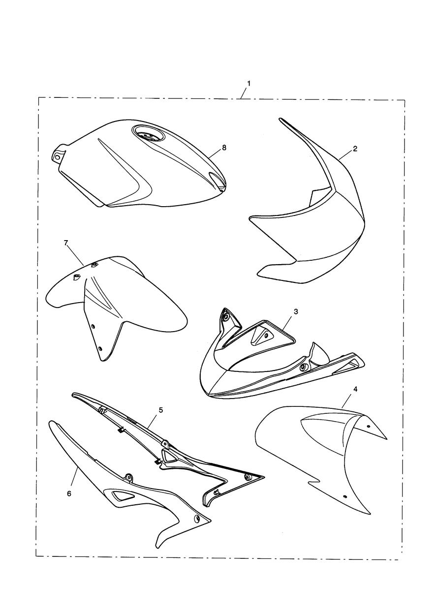Custom Paint Kit, Tribal-PG HG & NF exploded diagram