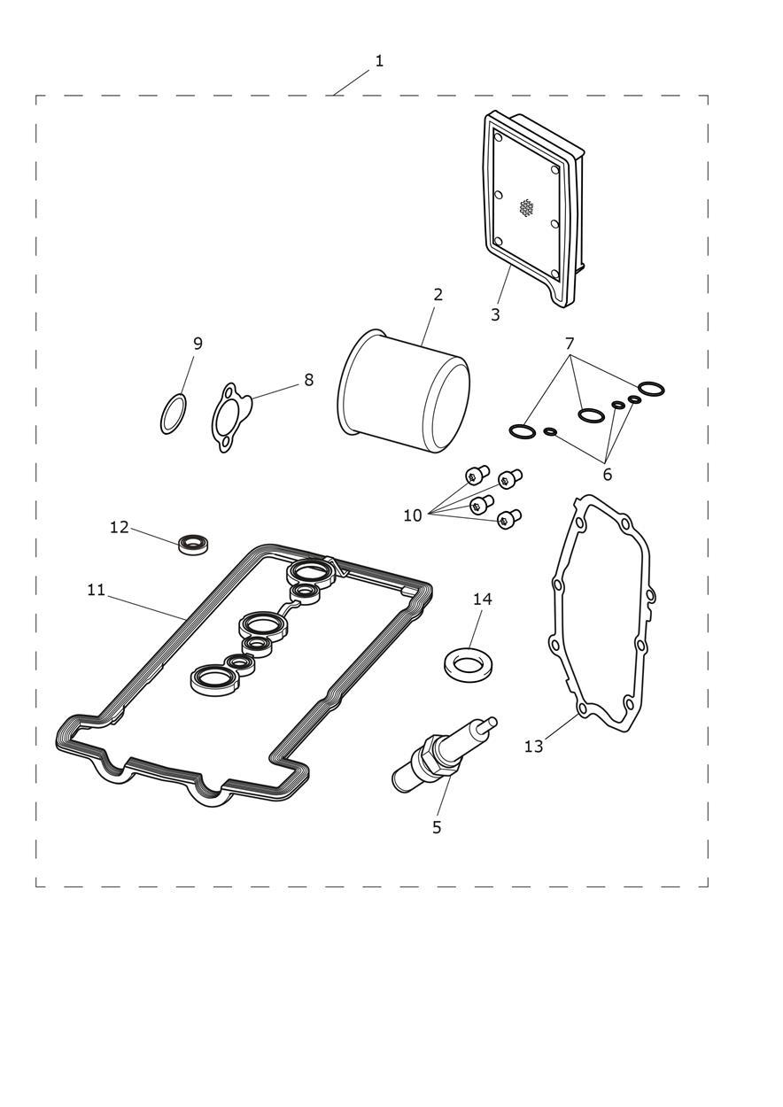 Engine Service Kits exploded diagram