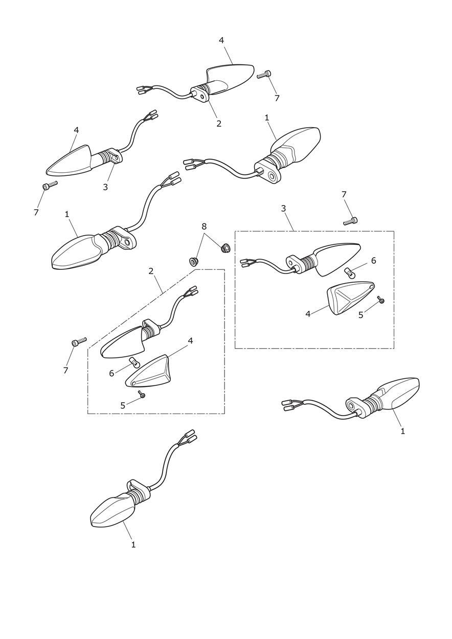 Indicators exploded diagram