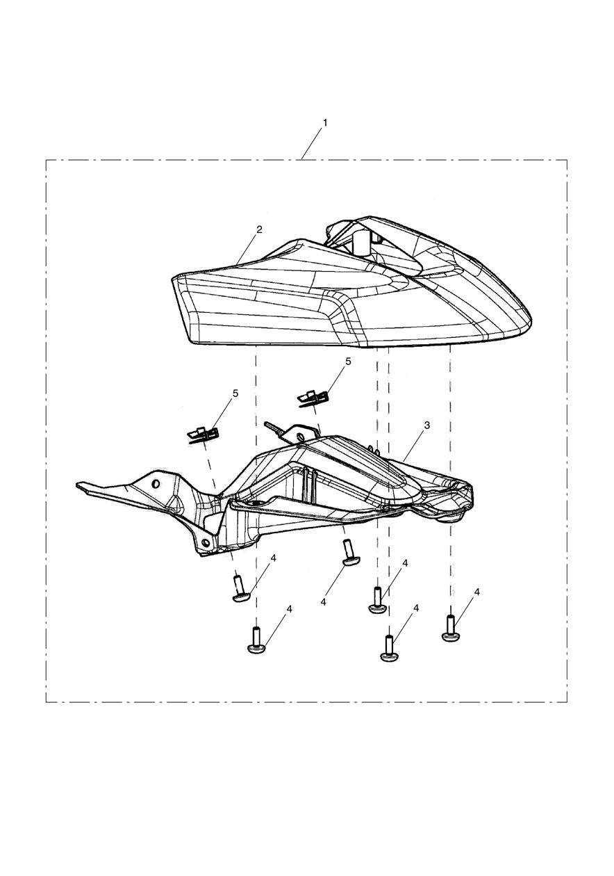High Front Mudguard Kit exploded diagram