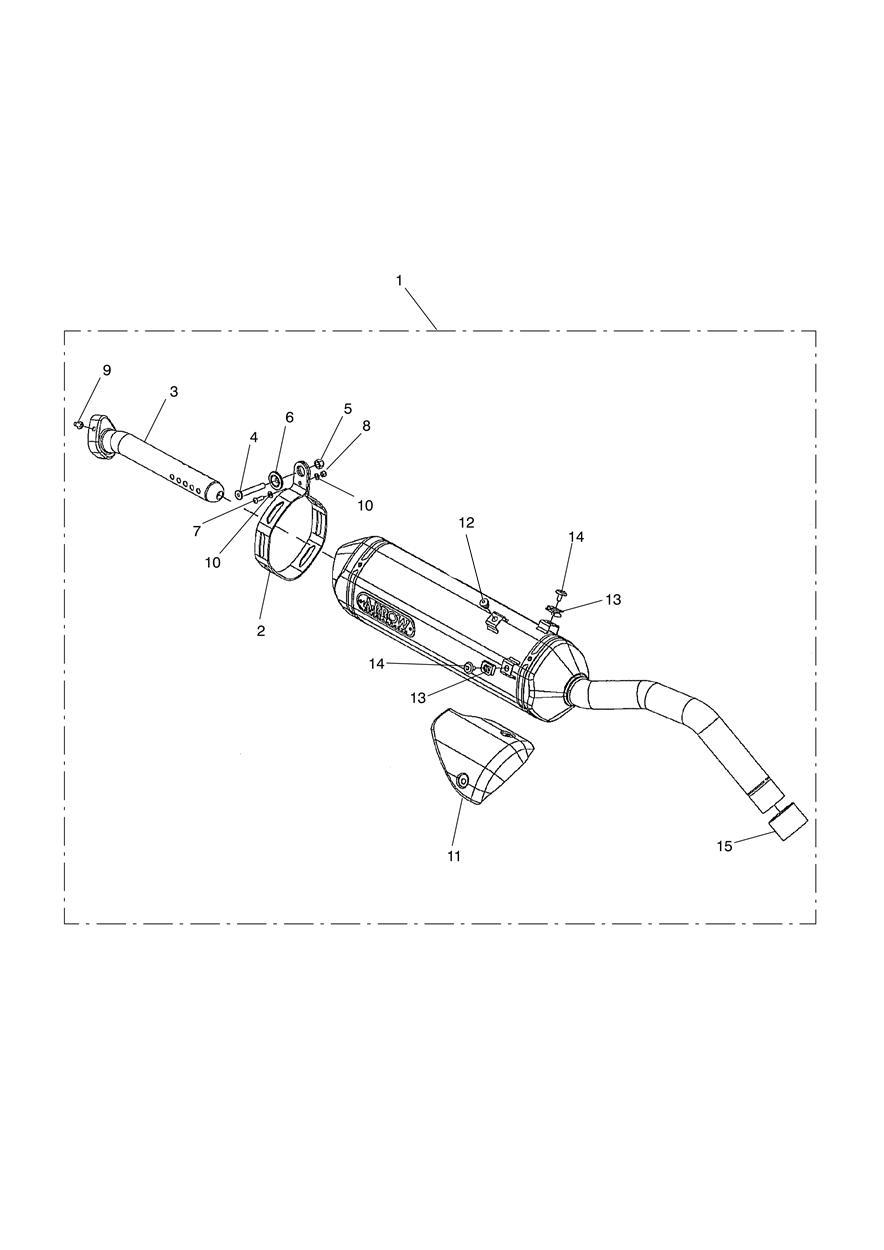 Silencer, Slip-on, Arrow exploded diagram