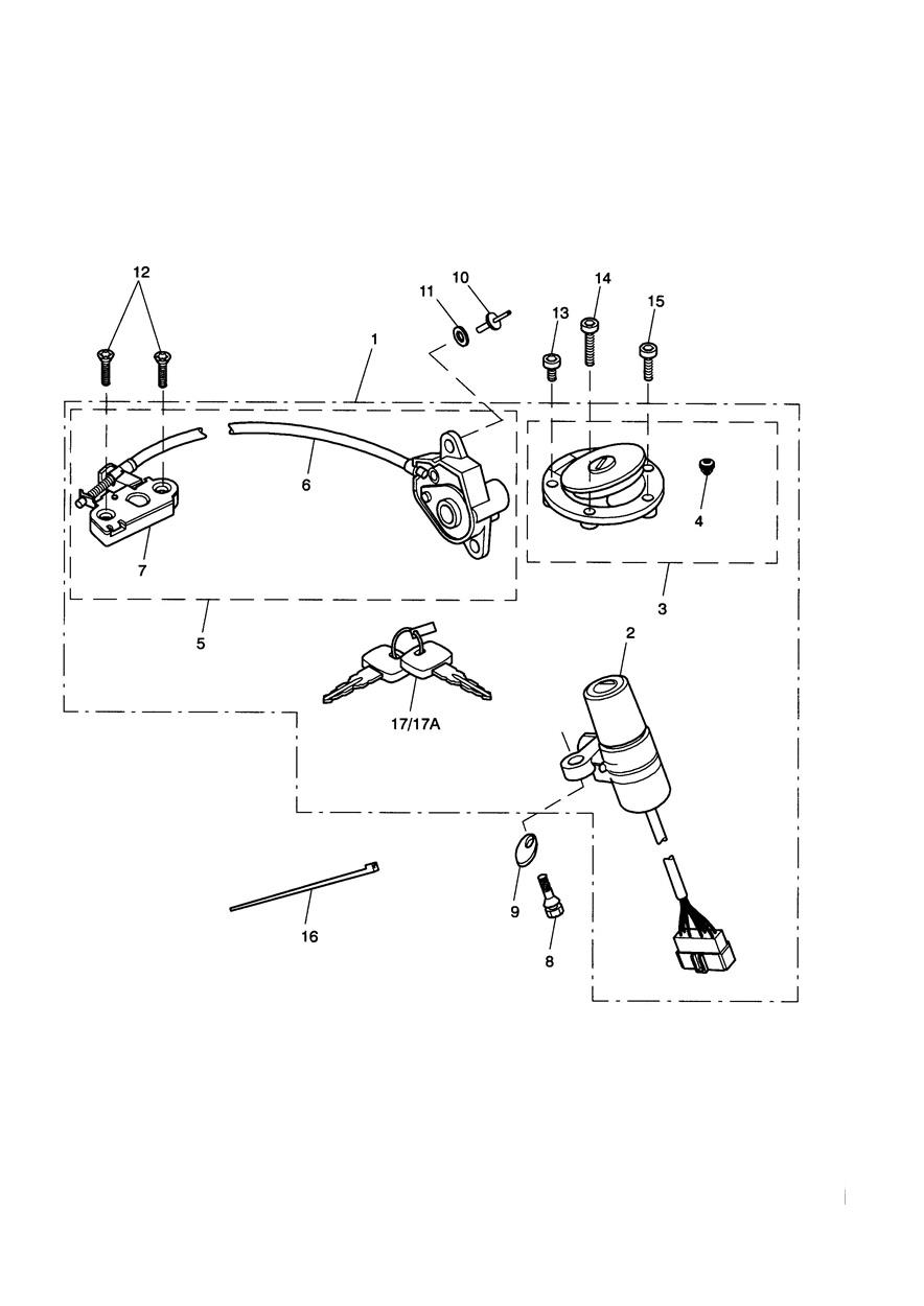 Ignition Switch & Lock Set exploded diagram