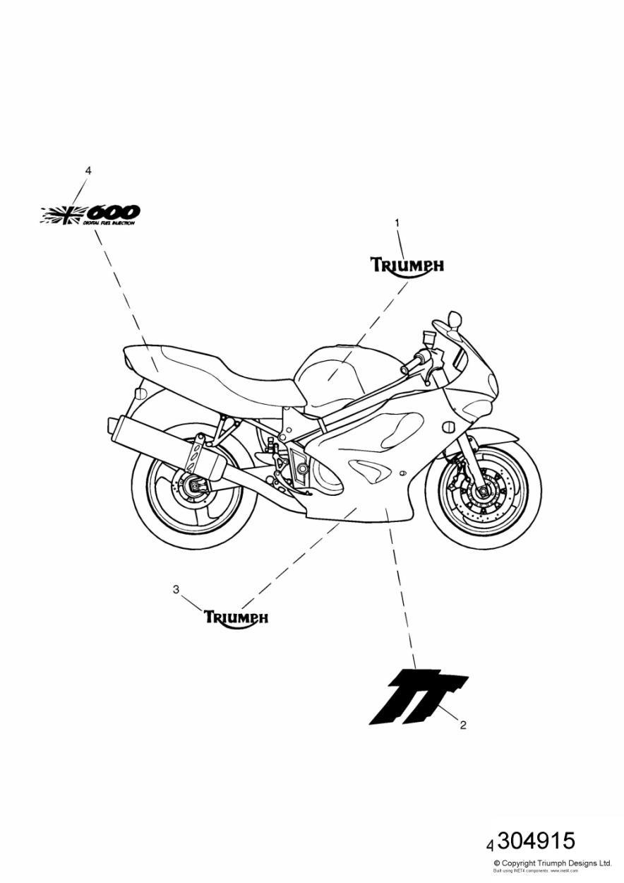 Bodywork Decals exploded diagram