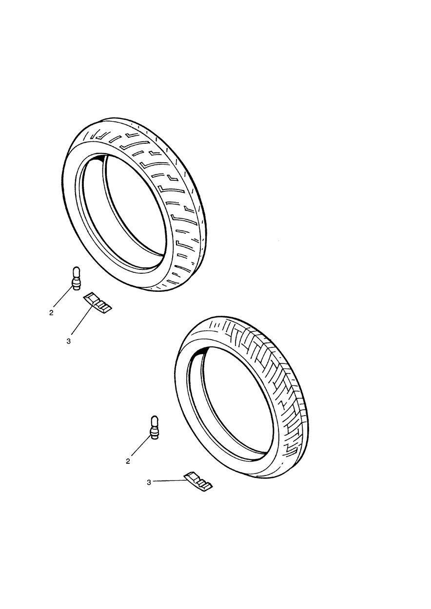 Tyres, Valves & Balance Weights exploded diagram