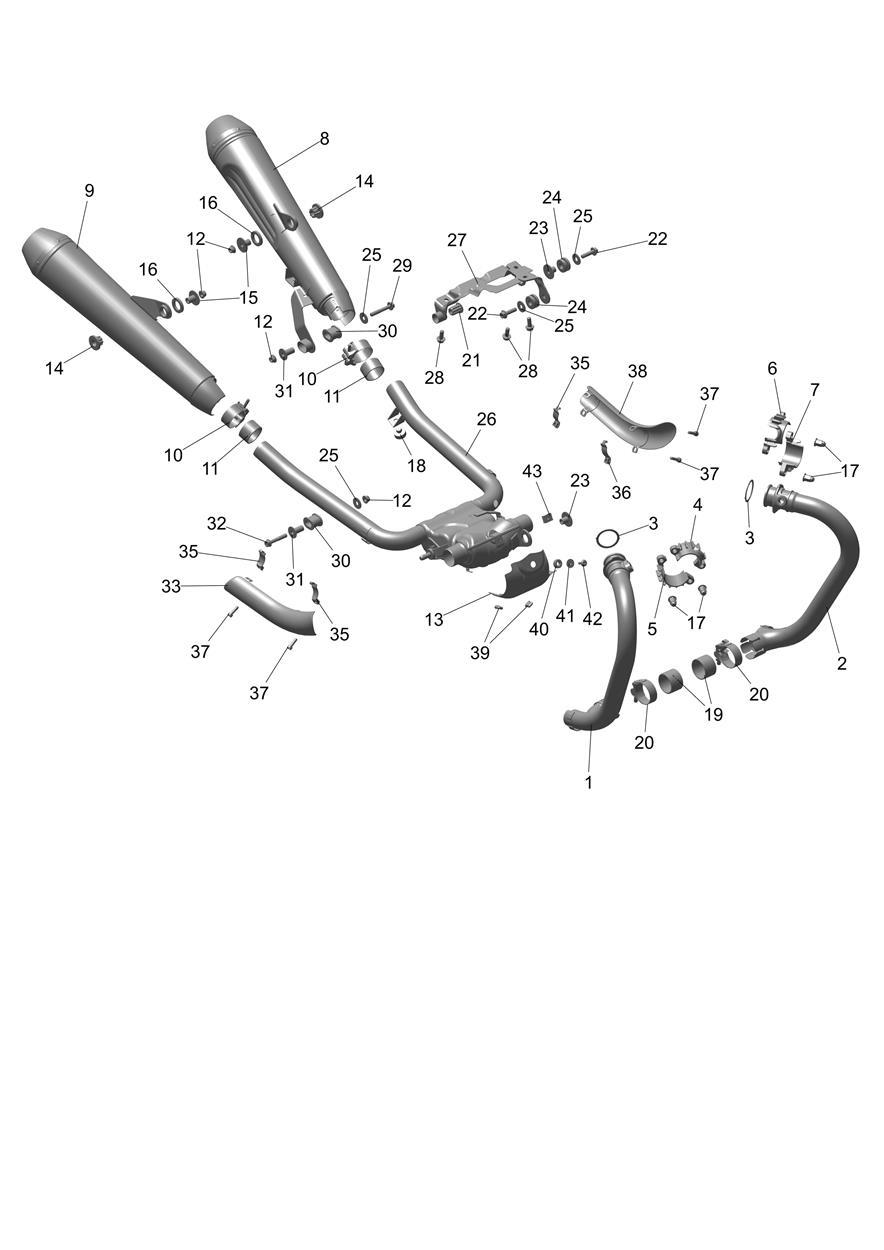 Exhaust System exploded diagram