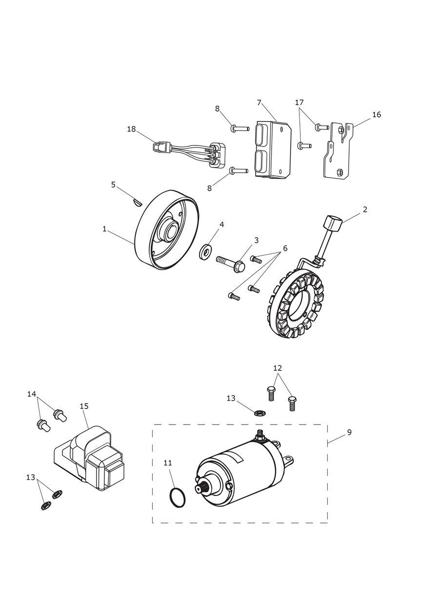 Starter & Alternator exploded diagram