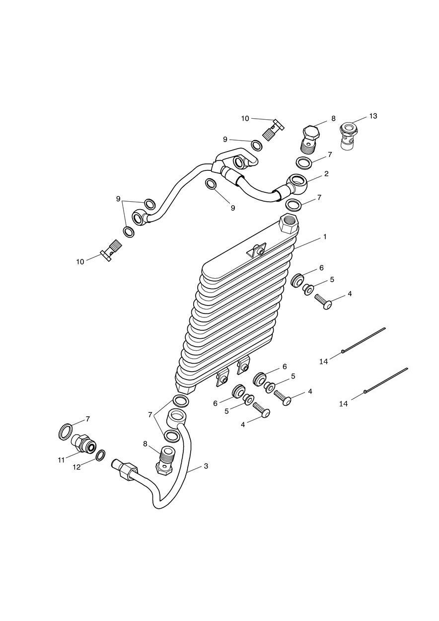 Oil Cooler exploded diagram
