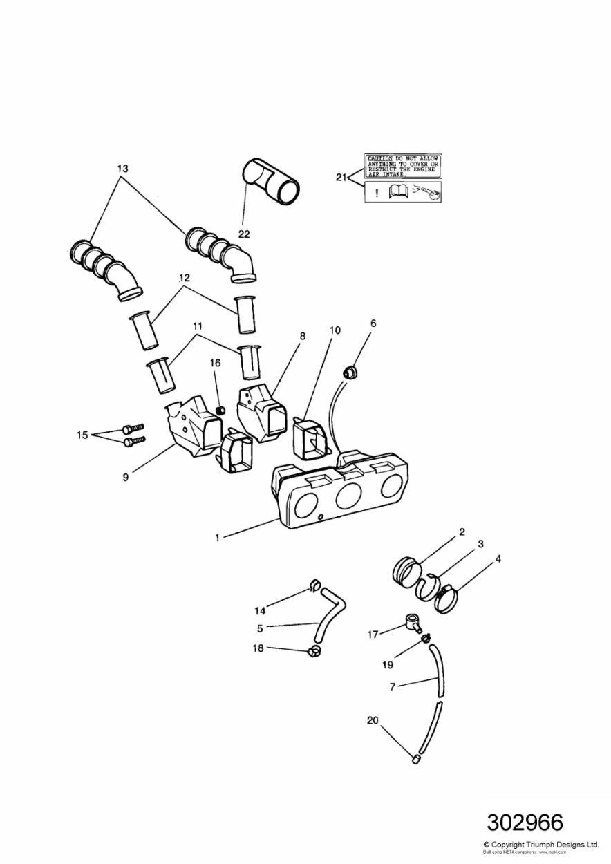 Airbox Not US Cal exploded diagram