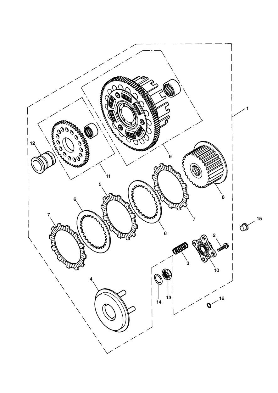 Clutch exploded diagram