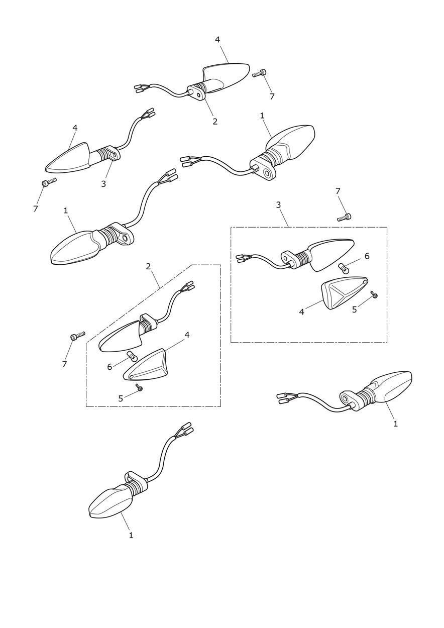 Indicators exploded diagram