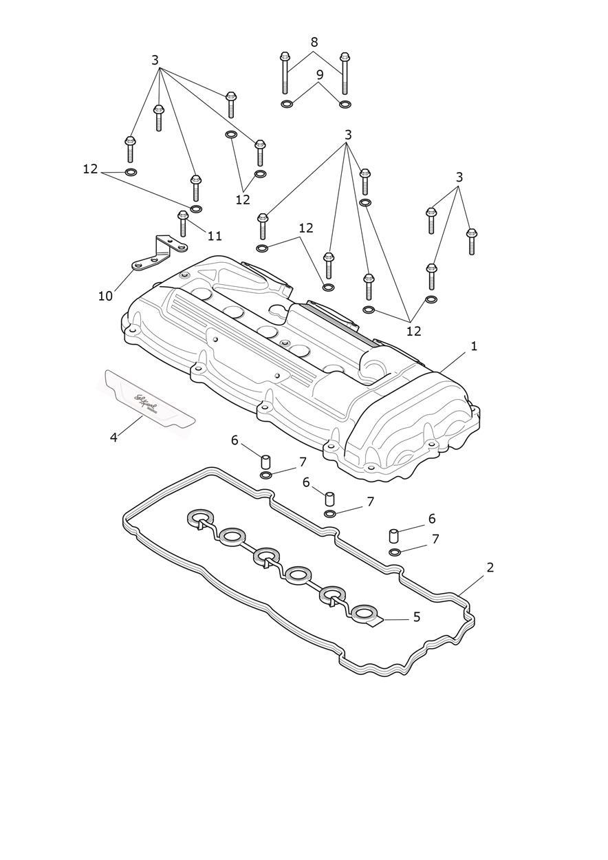 Cam Cover exploded diagram