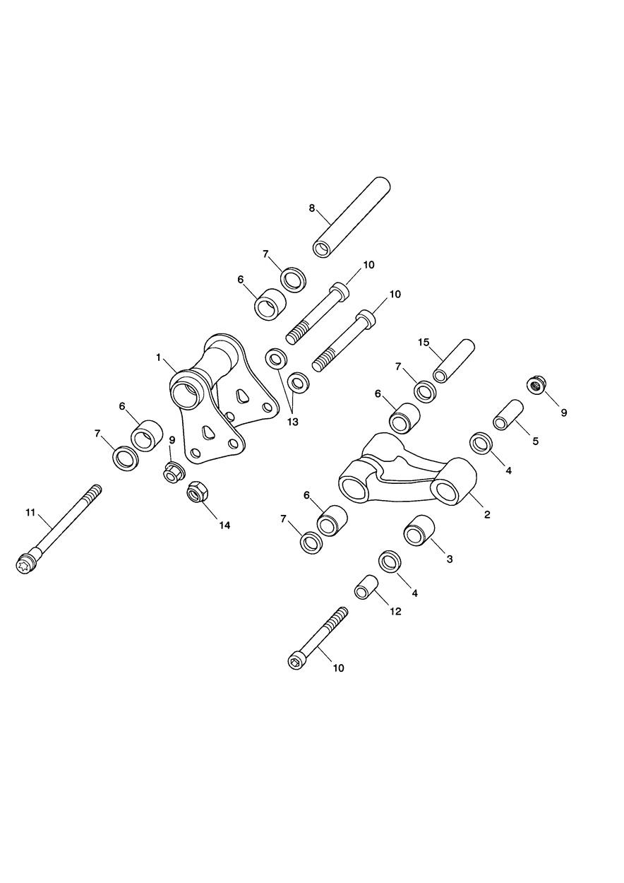Rear Suspension Linkage exploded diagram