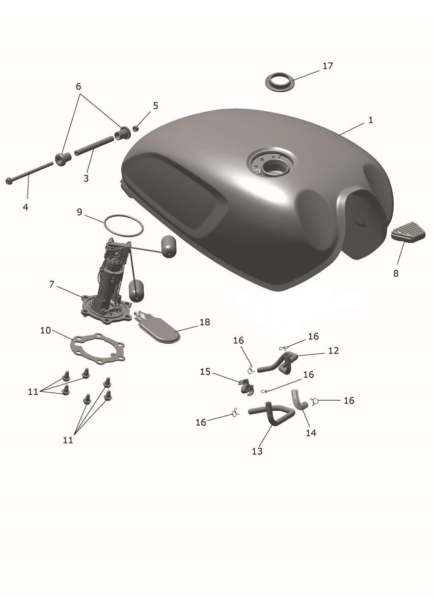 Fuel Tank & Pump exploded diagram