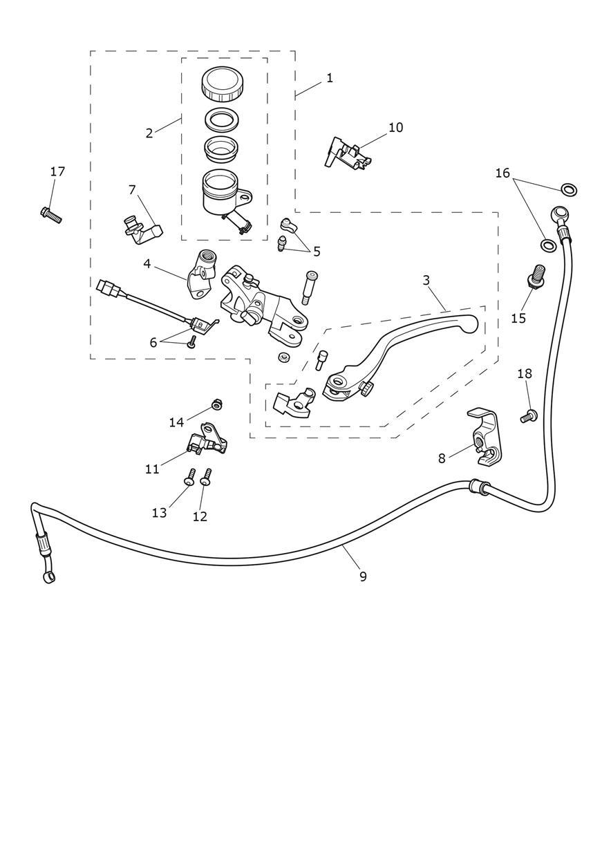 Clutch Controls exploded diagram