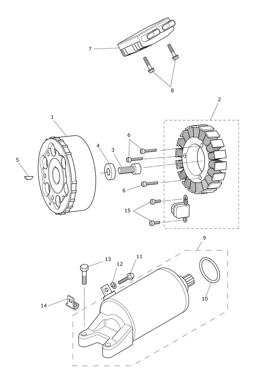 Starter & Alternator exploded diagram