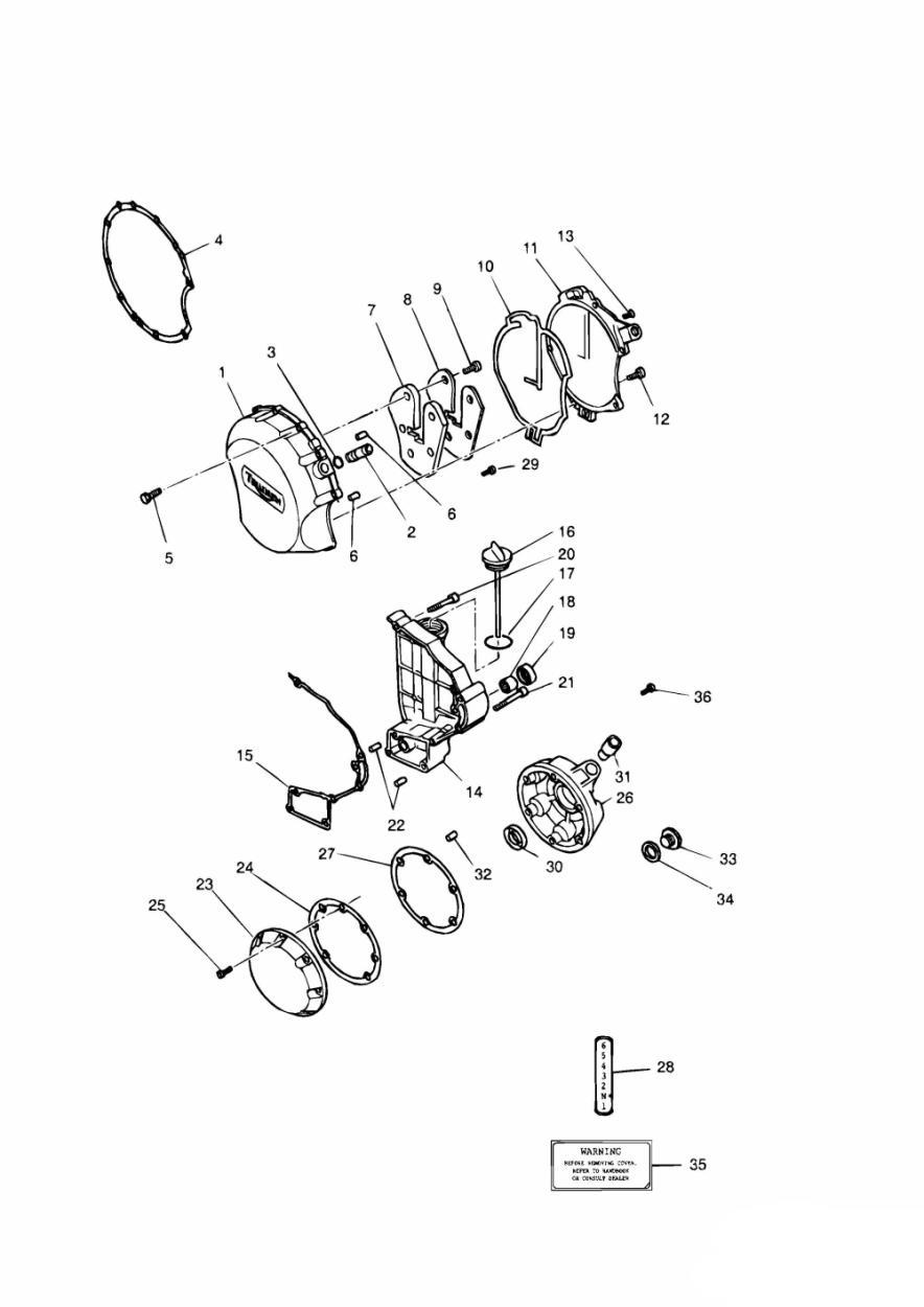 Engine Covers 4 Cylinder Silver exploded diagram