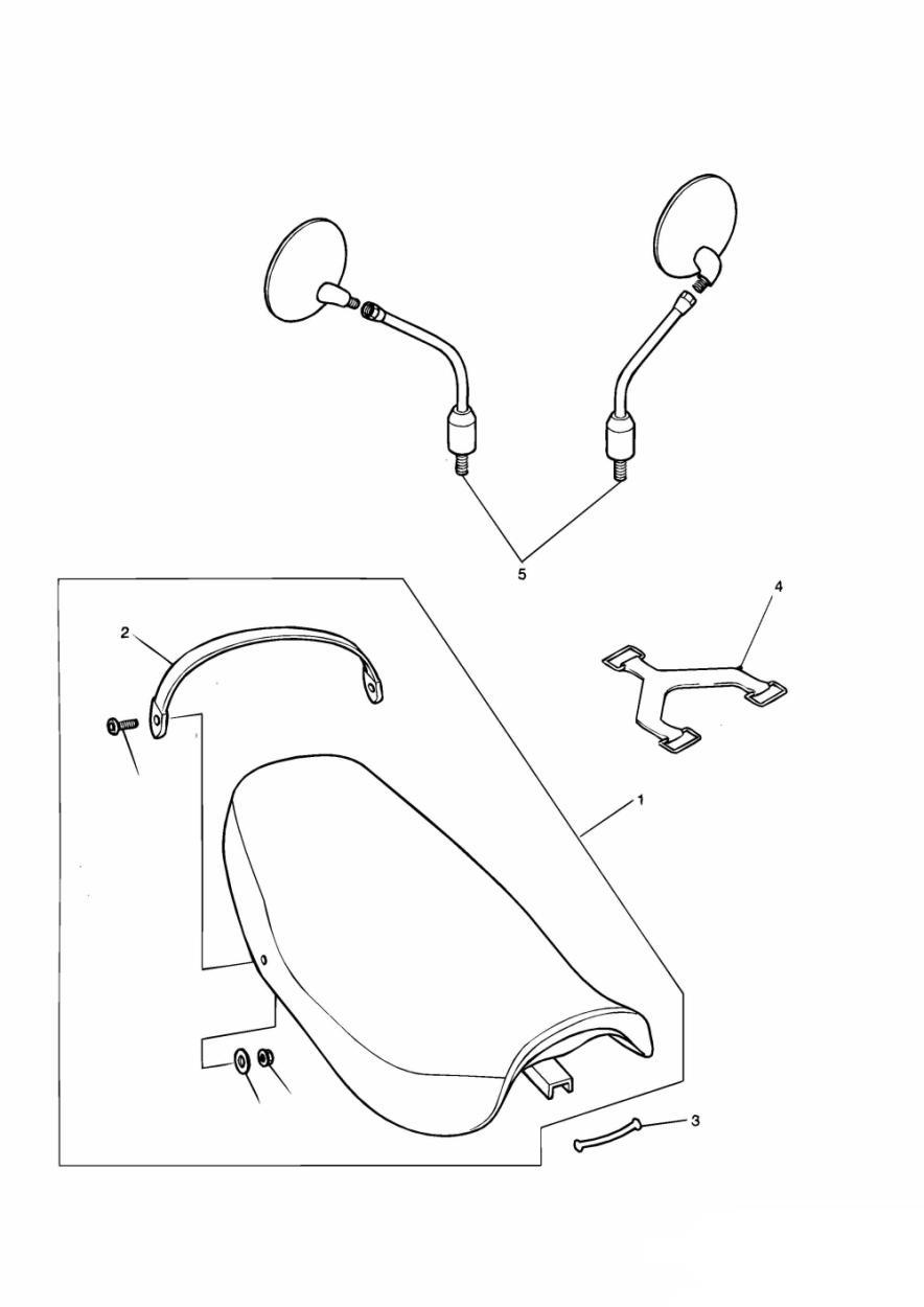 Seat/Mirrors exploded diagram