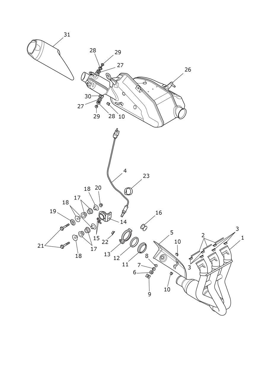Exhaust System exploded diagram