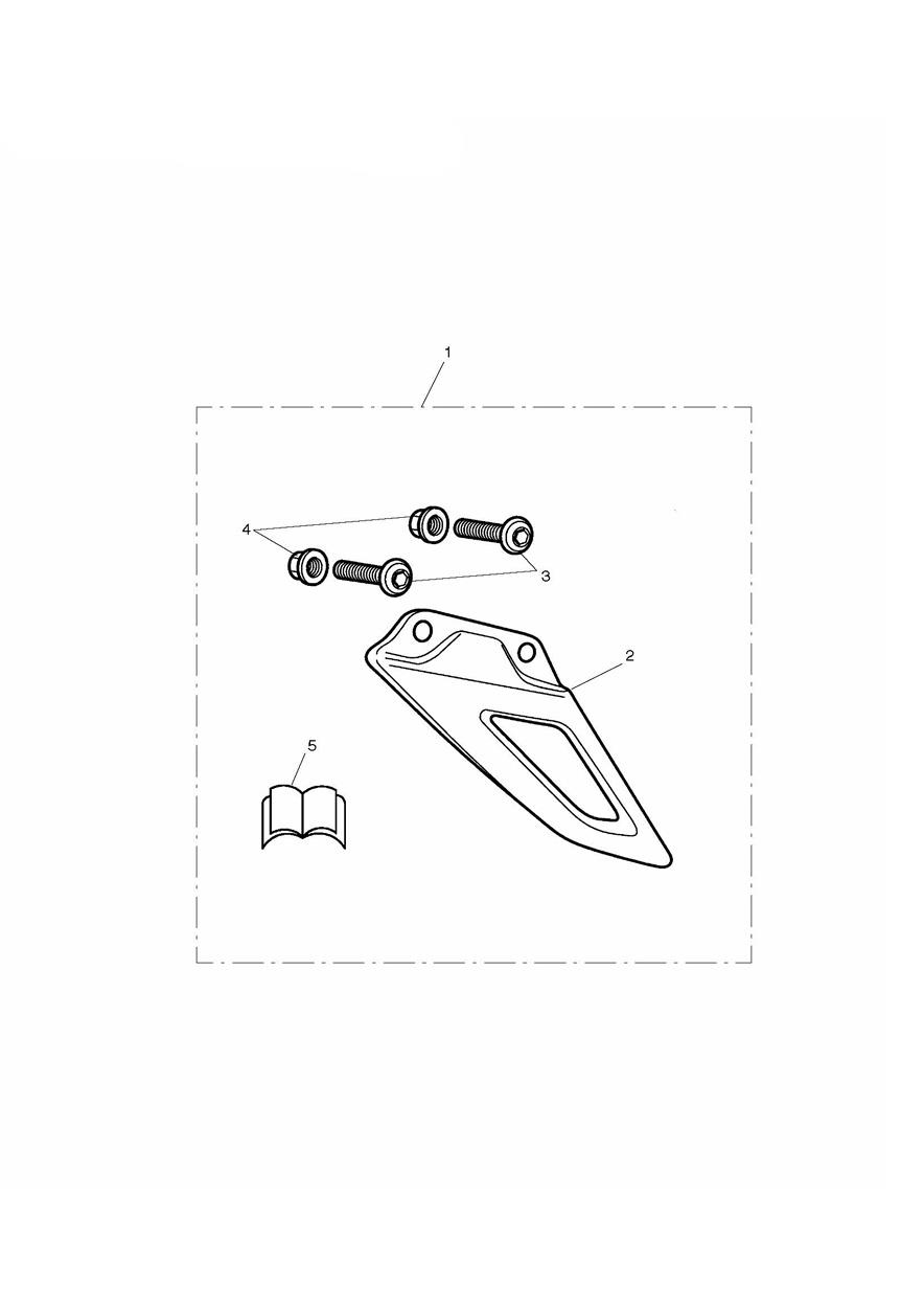 Low Chain Guard, Carbon Fibre exploded diagram