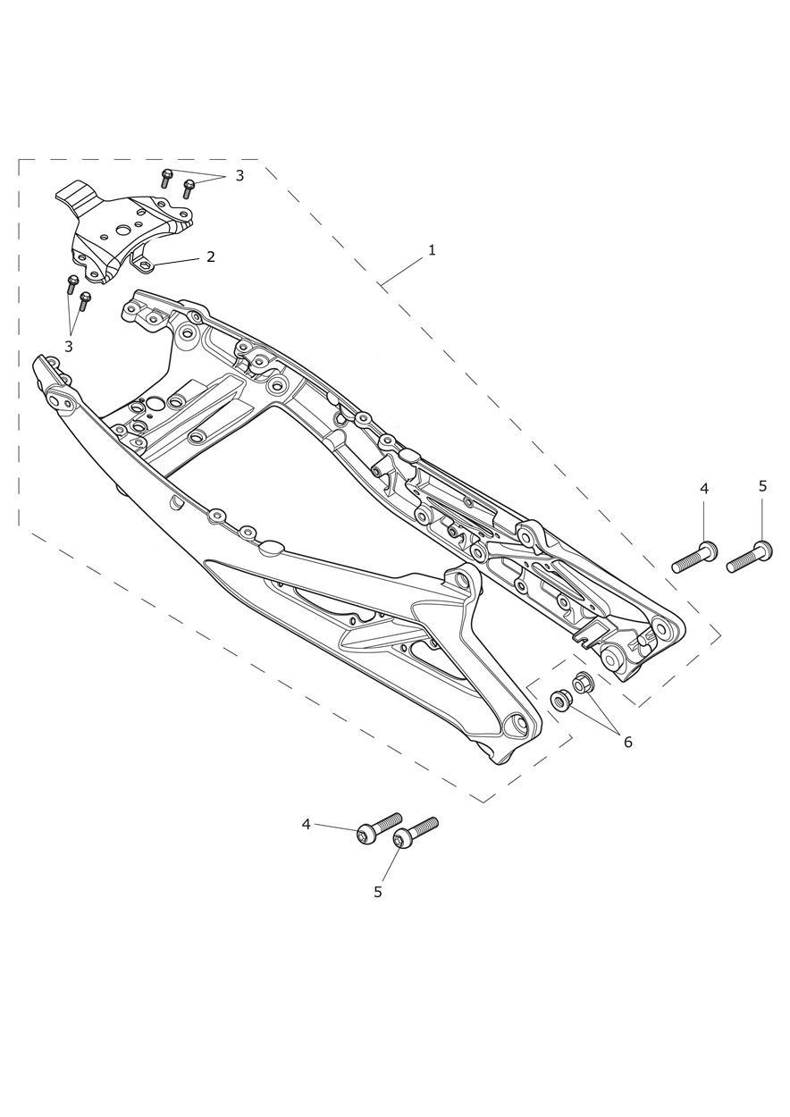 Rear Sub-Frame & Fittings exploded diagram