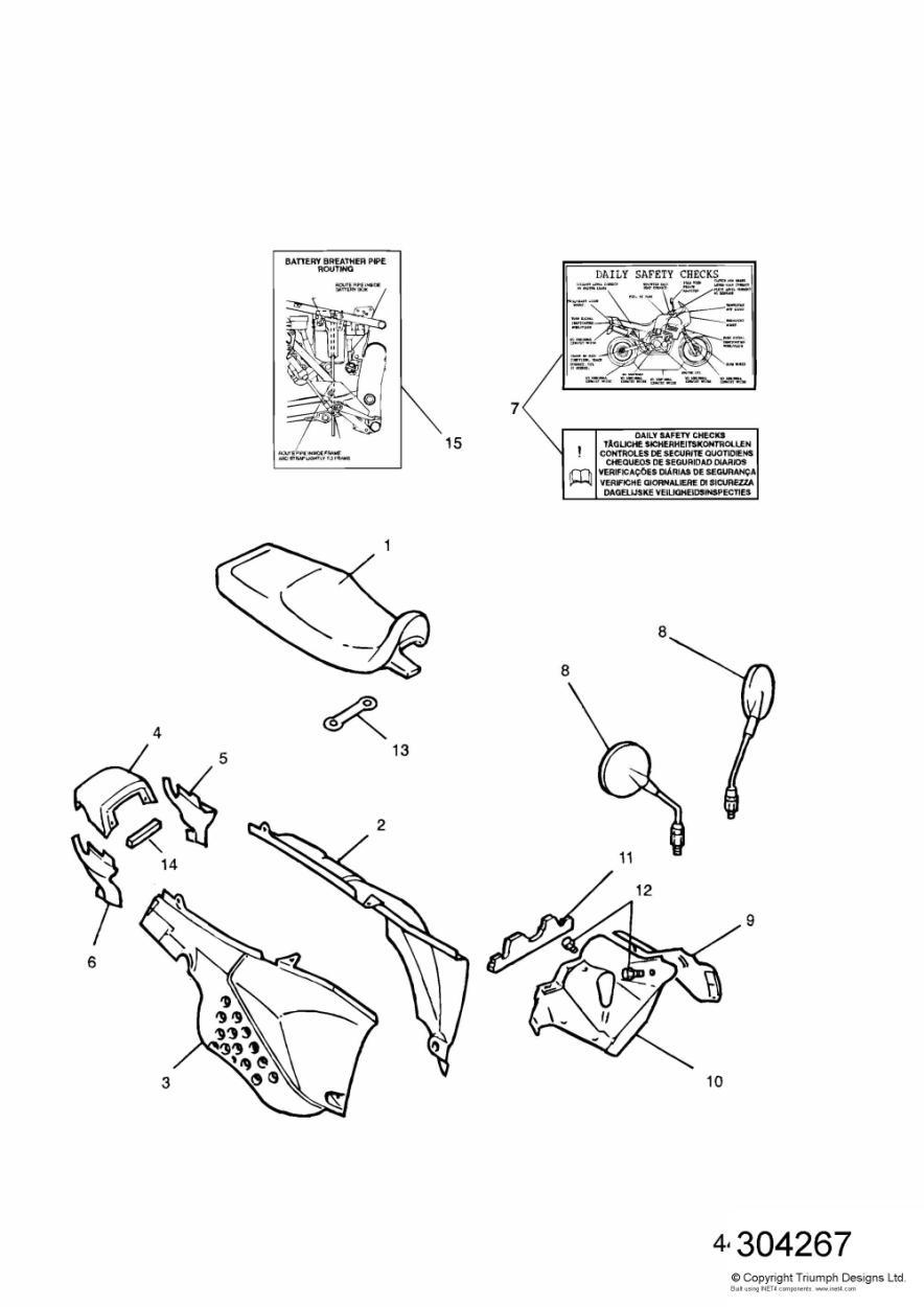 Rear Bodywork exploded diagram