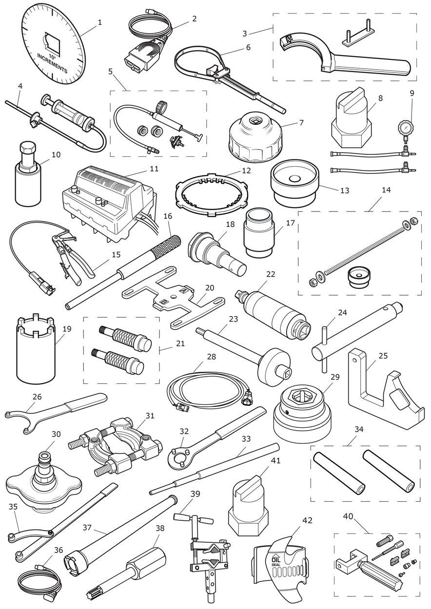 Service Tools exploded diagram