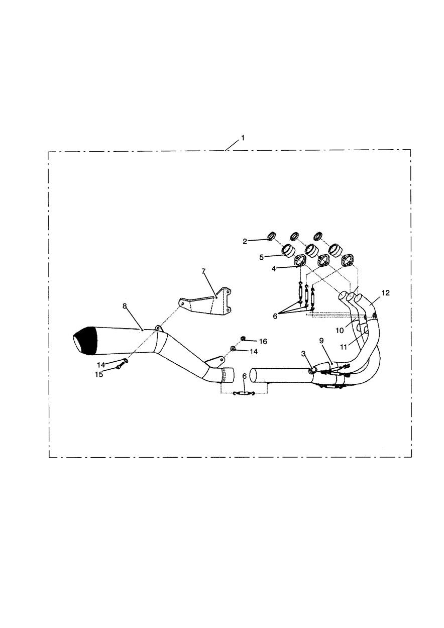 Exhaust System, Arrow 3:1 exploded diagram