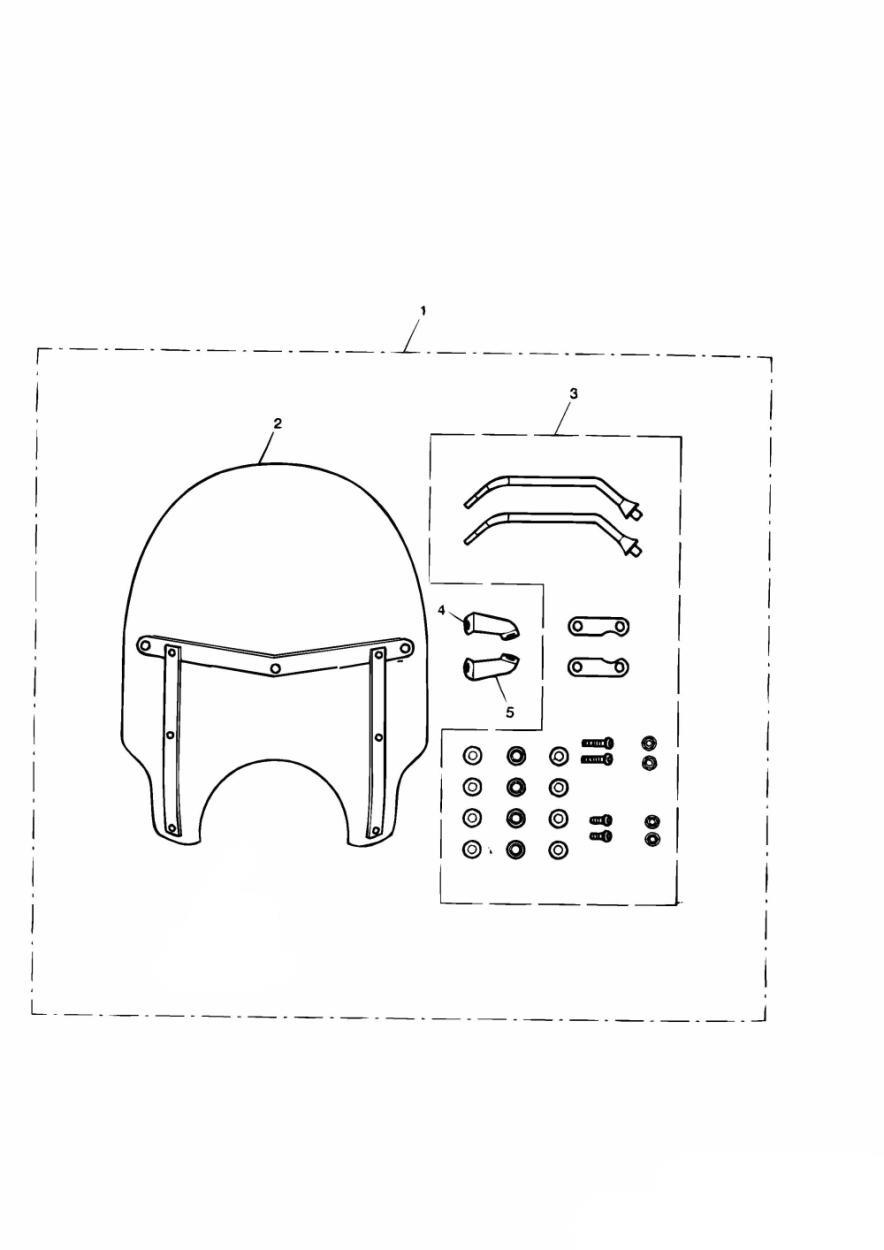 Roadster Screen Kit exploded diagram