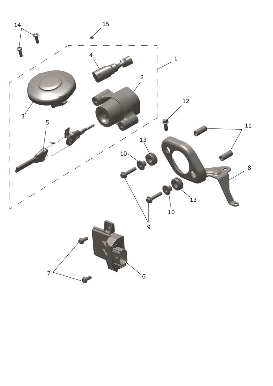 Ignition Switch & Lockset exploded diagram