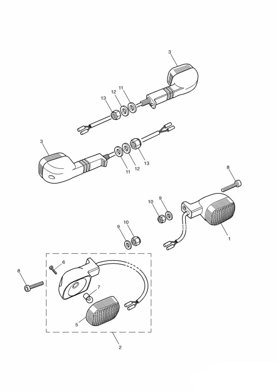 Indicators exploded diagram
