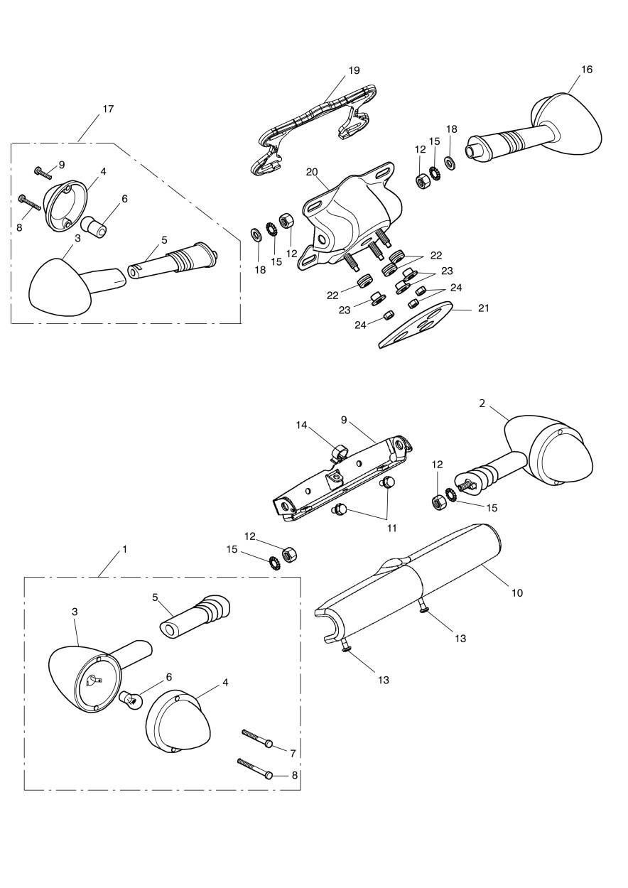 Indicators exploded diagram