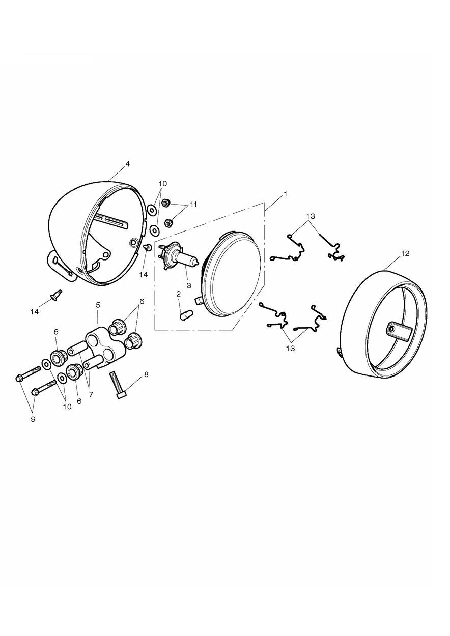 Headlight Assembly exploded diagram