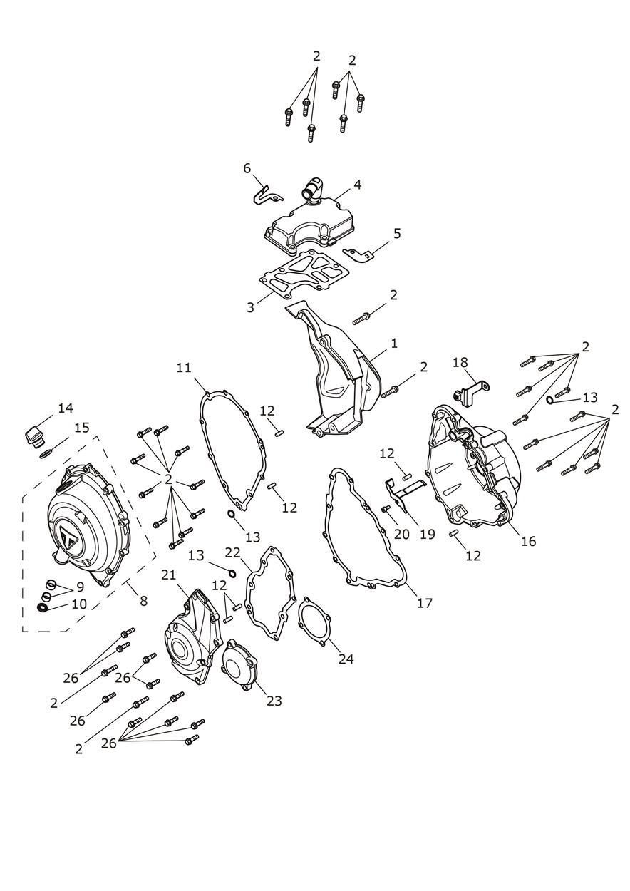 Engine Covers exploded diagram