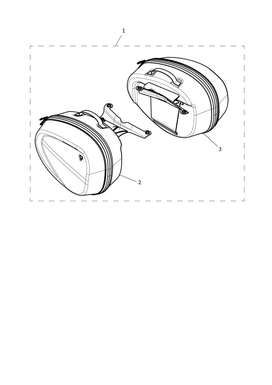 Nylon Panniers Kit exploded diagram