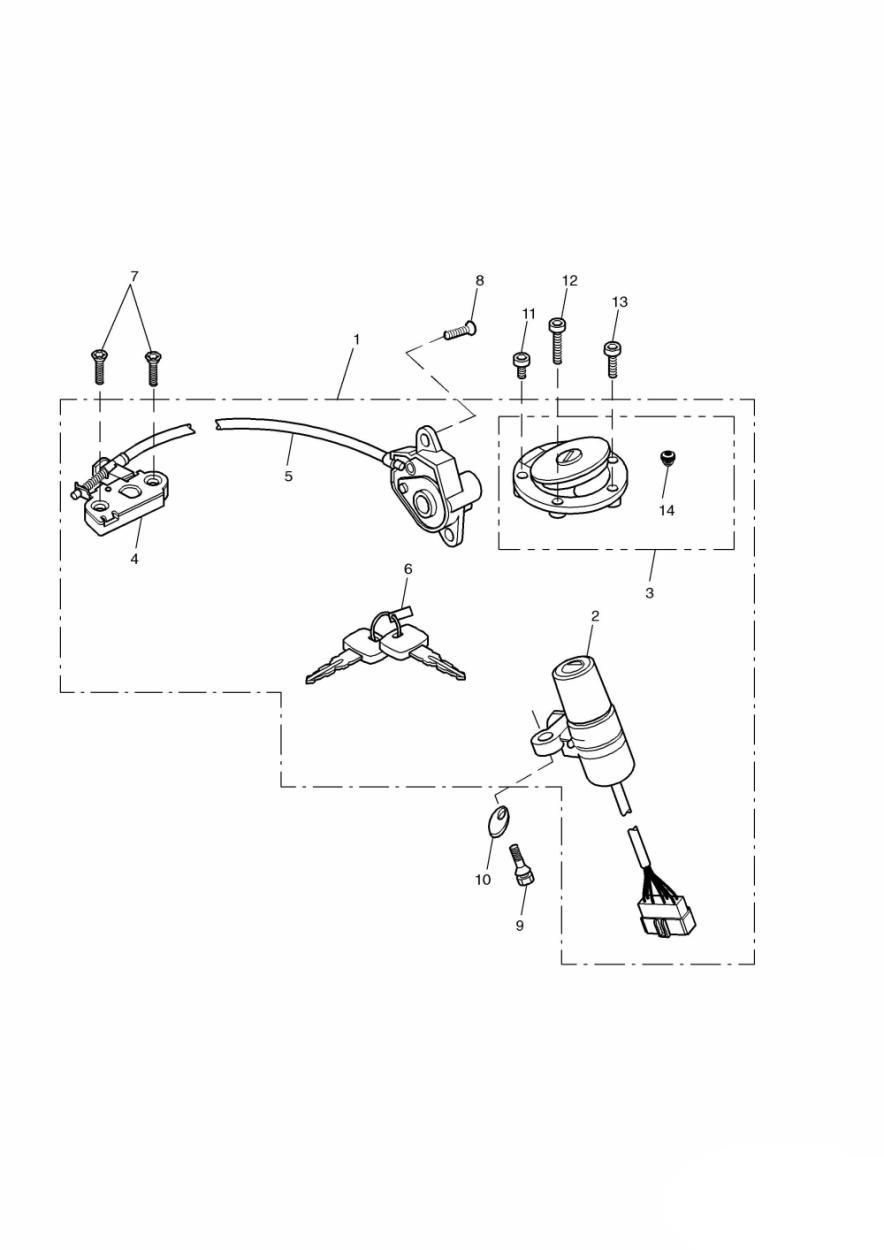 Ignition Switch & Lock Set exploded diagram