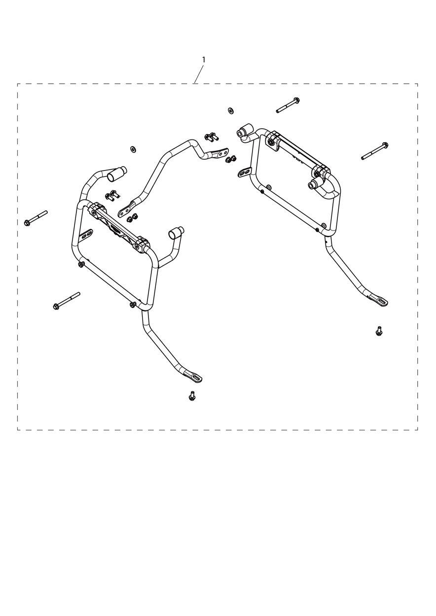 Frame Kit, Panniers exploded diagram