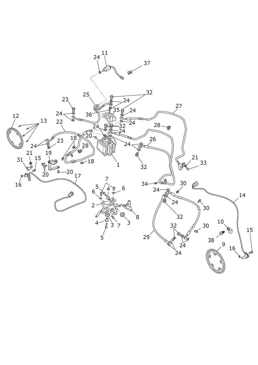 ABS System exploded diagram