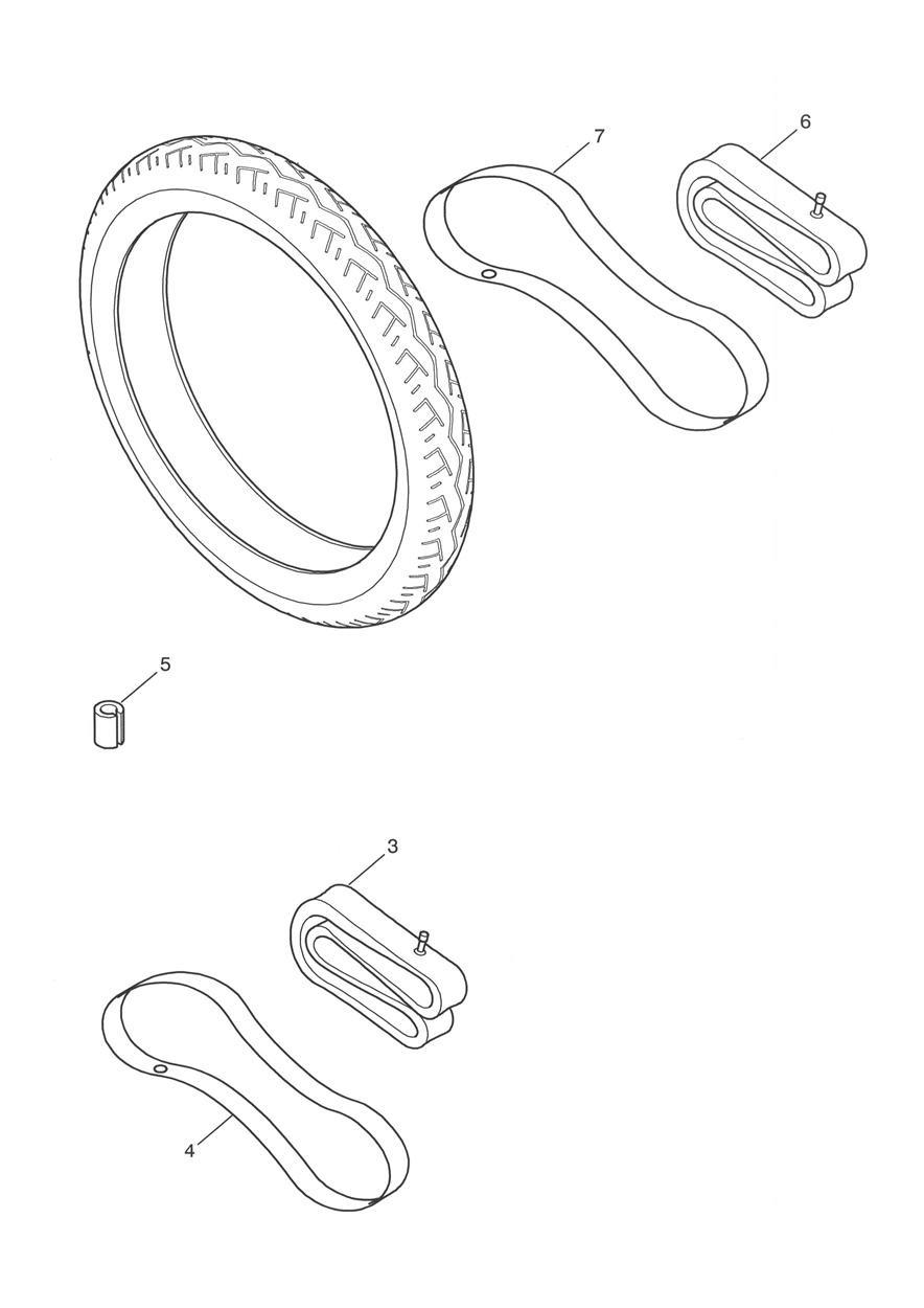 Tyres, Valves & Balance Weights exploded diagram