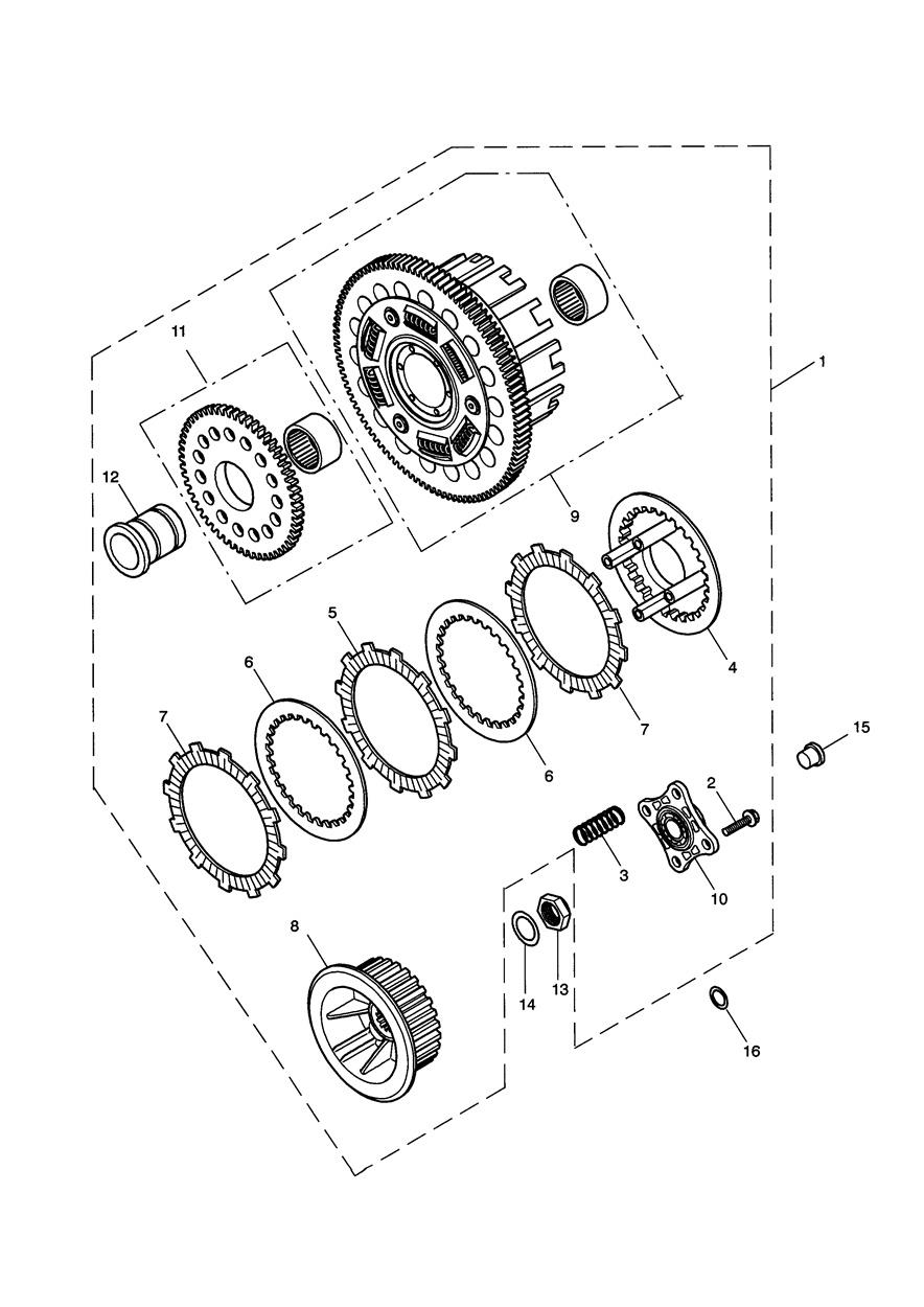 Clutch exploded diagram