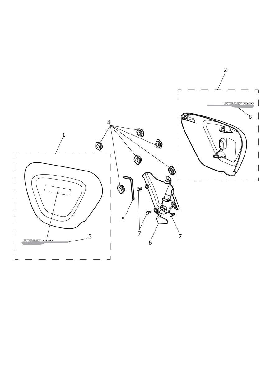 Side Panels All Expt BR & IN, BR & IN Only exploded diagram