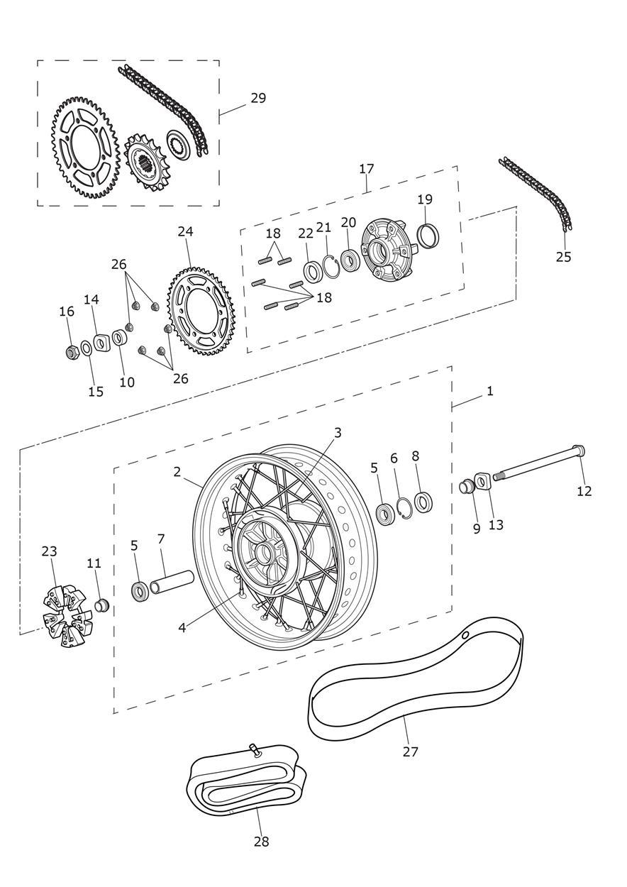 Rear Wheel exploded diagram